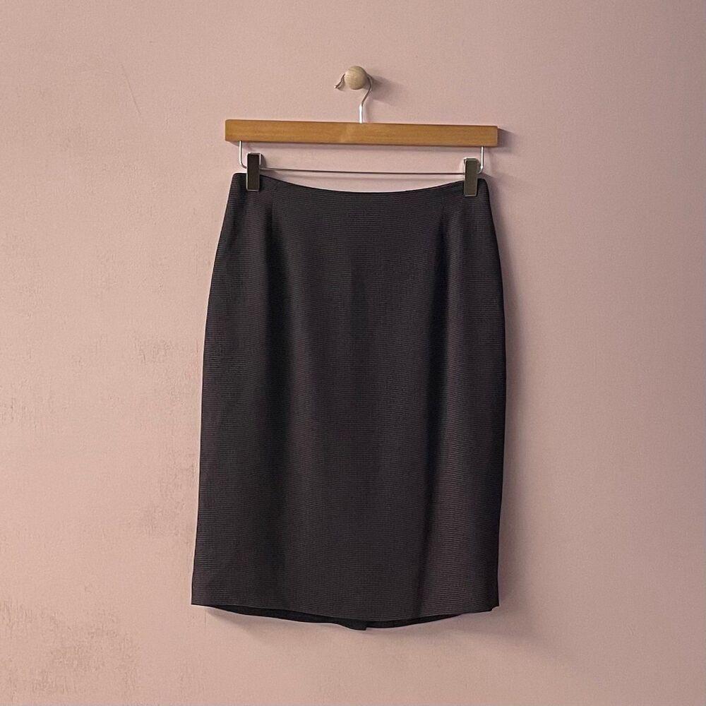 Vintage Garfield & Marks Black & Pink Mini Checker Print Straight Skirt Sz 0 EUC